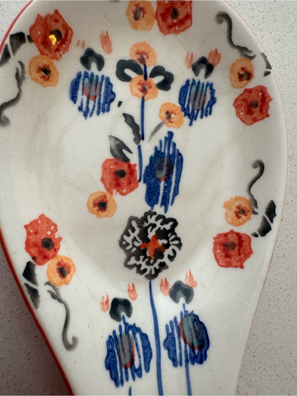 Anthropologie Handpainted Lucerne Spoon Rest - Picture 4 of 5